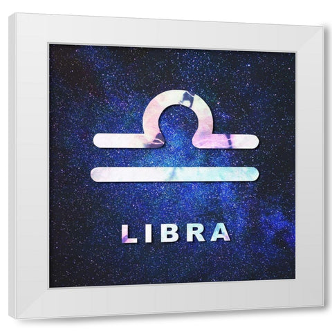Libra Space White Modern Wood Framed Art Print by Villa, Milli