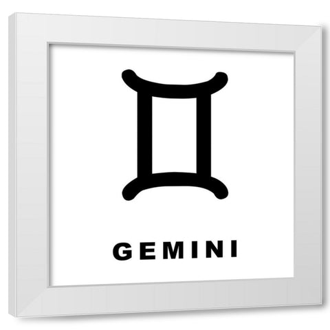 Gemini White Modern Wood Framed Art Print by Villa, Milli