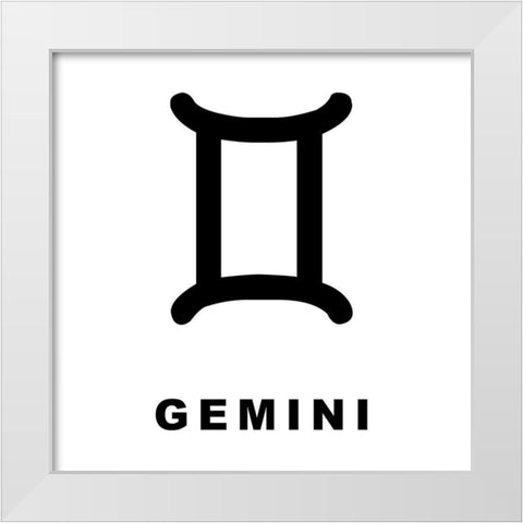 Gemini White Modern Wood Framed Art Print by Villa, Milli