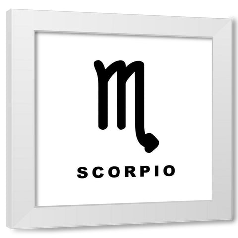 Scorpio White Modern Wood Framed Art Print by Villa, Milli