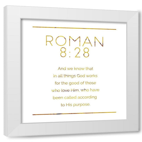 New Roman Gold White Modern Wood Framed Art Print by Villa, Milli