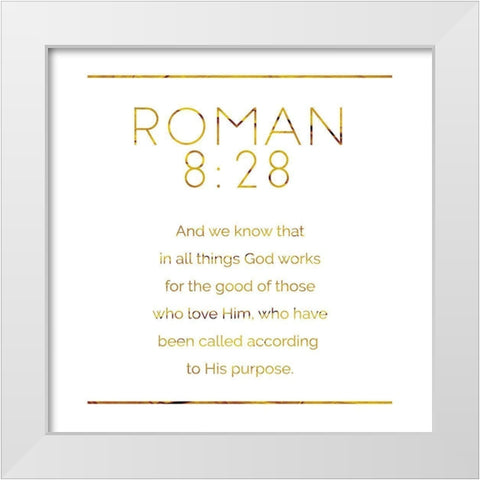 New Roman Gold White Modern Wood Framed Art Print by Villa, Milli