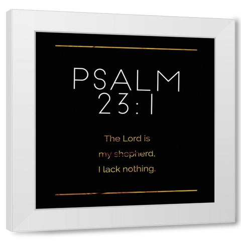 New Psalm Gold Reverse White Modern Wood Framed Art Print by Villa, Milli