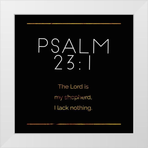 New Psalm Gold Reverse White Modern Wood Framed Art Print by Villa, Milli