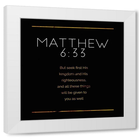New Matthew Gold Reverse White Modern Wood Framed Art Print by Villa, Milli