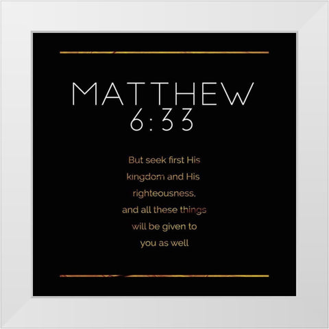 New Matthew Gold Reverse White Modern Wood Framed Art Print by Villa, Milli