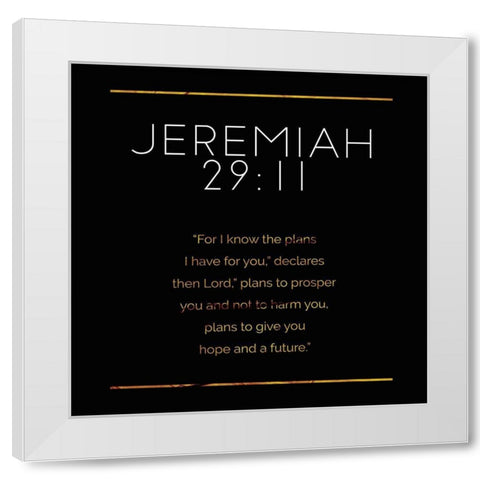 New Jeremiah Gold Reverse White Modern Wood Framed Art Print by Villa, Milli
