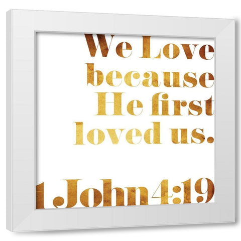 John Text White Modern Wood Framed Art Print by Villa, Milli