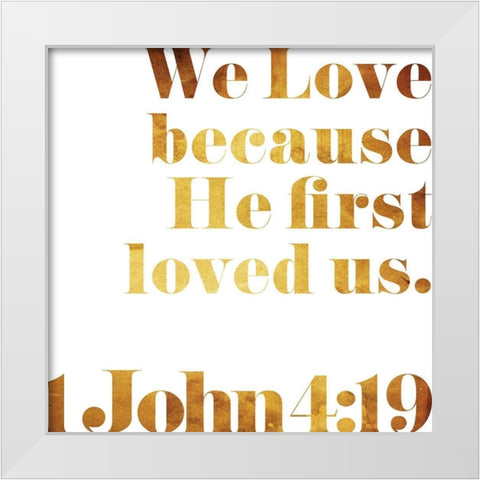 John Text White Modern Wood Framed Art Print by Villa, Milli