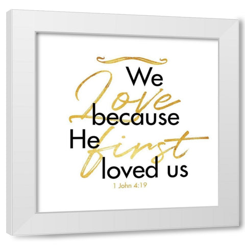 John Loved White Modern Wood Framed Art Print by Villa, Milli