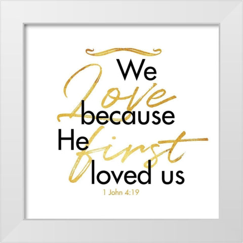 John Loved White Modern Wood Framed Art Print by Villa, Milli