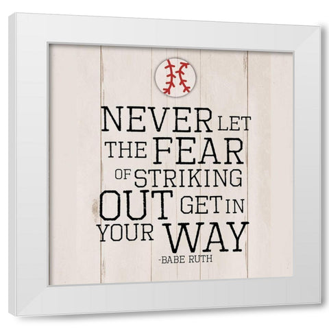 Never Fear White Modern Wood Framed Art Print by Villa, Milli
