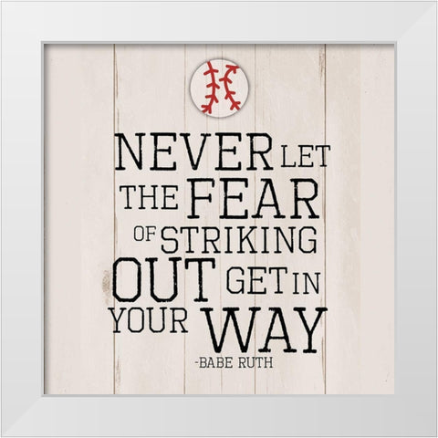 Never Fear White Modern Wood Framed Art Print by Villa, Milli