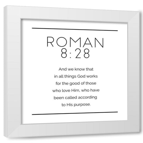 New Roman Simple White Modern Wood Framed Art Print by Villa, Milli
