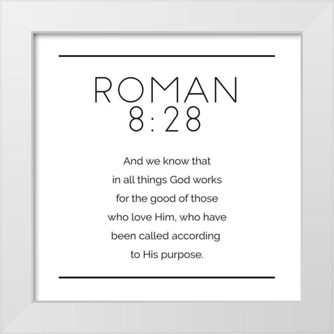 New Roman Simple White Modern Wood Framed Art Print by Villa, Milli