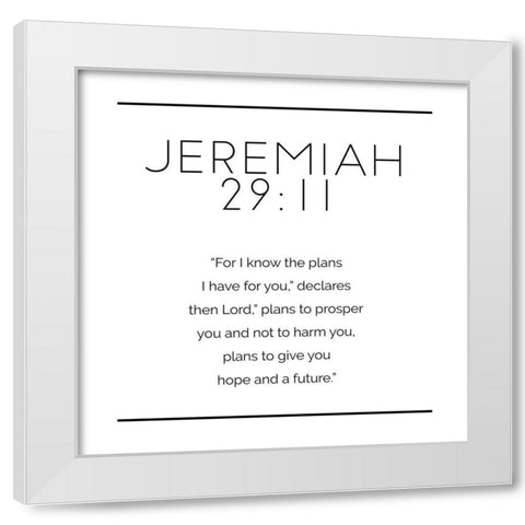 New Jeremiah Simple White Modern Wood Framed Art Print by Villa, Milli