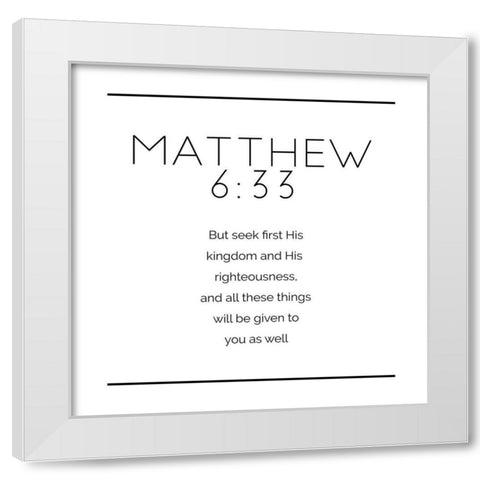 New Matthew Simple White Modern Wood Framed Art Print by Villa, Milli