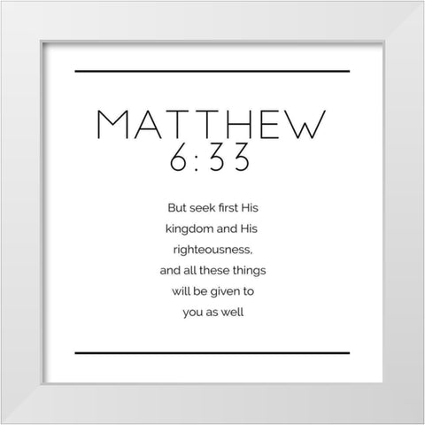 New Matthew Simple White Modern Wood Framed Art Print by Villa, Milli