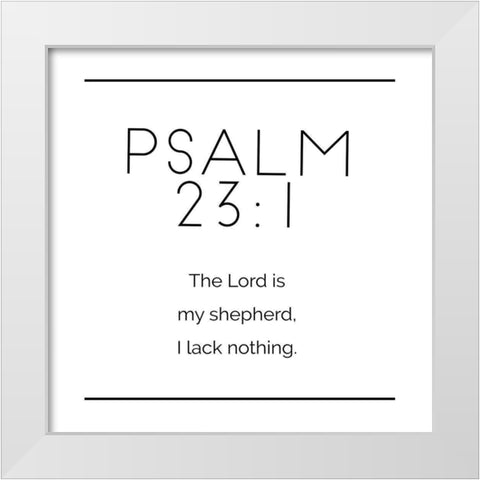 New Psalm Simple White Modern Wood Framed Art Print by Villa, Milli