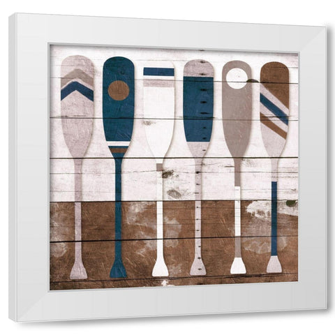 Neutral Oars White Modern Wood Framed Art Print by Villa, Milli