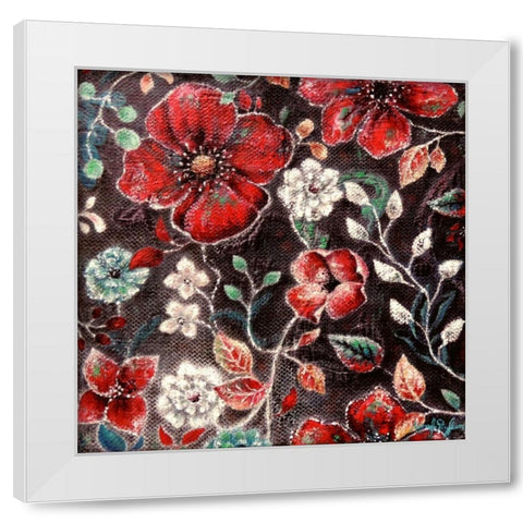 Spring Cosmos White Modern Wood Framed Art Print by St. Jean, Nora