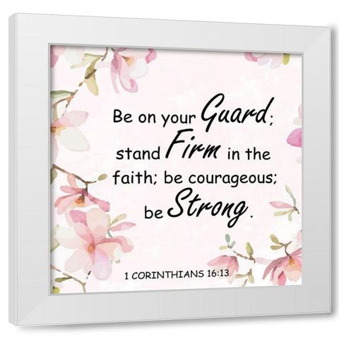 Christian Floral 1 White Modern Wood Framed Art Print by Fraser, Orane