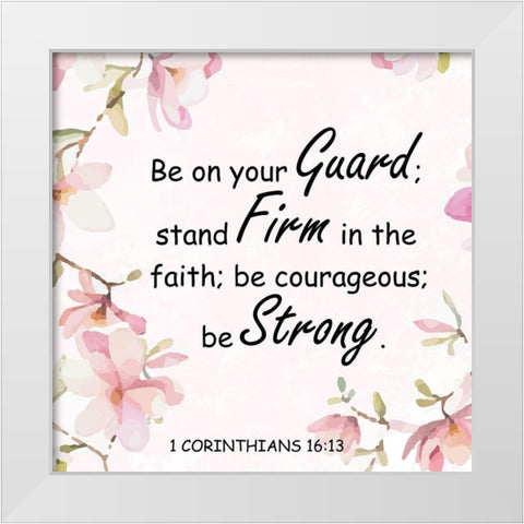 Christian Floral 1 White Modern Wood Framed Art Print by Fraser, Orane