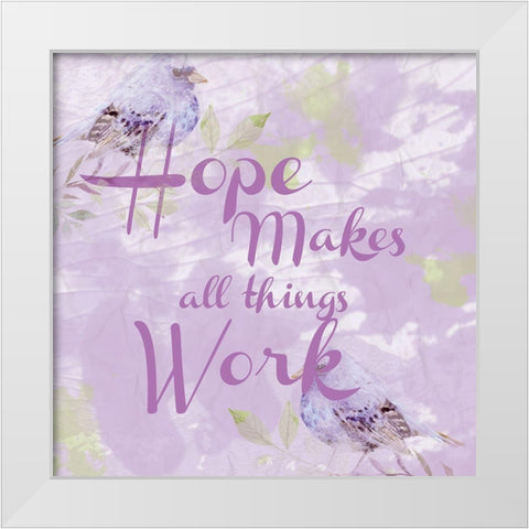 Lavender Faith 1 White Modern Wood Framed Art Print by Fraser, Orane