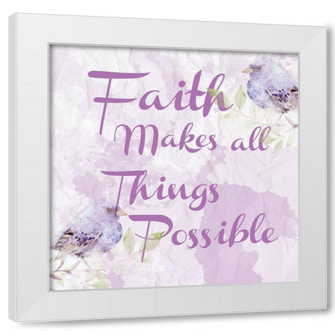 Lavender Faith 2 White Modern Wood Framed Art Print by Fraser, Orane