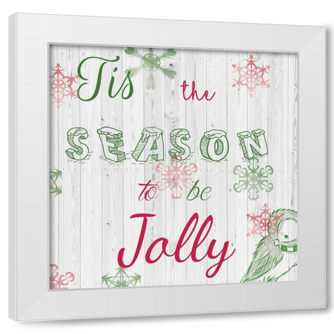 ChristmAs Typo 1 White Modern Wood Framed Art Print by Fraser, Orane