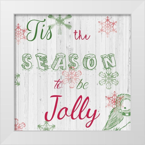 ChristmAs Typo 1 White Modern Wood Framed Art Print by Fraser, Orane