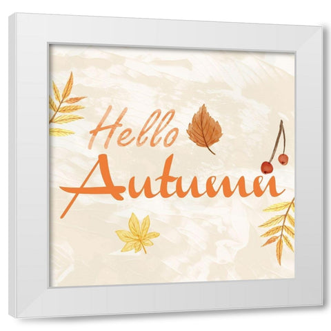 Fall Decor 1 White Modern Wood Framed Art Print by Fraser, Orane