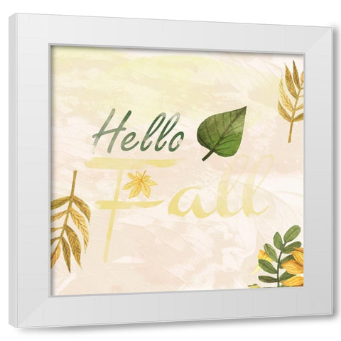 Fall Decor 2 White Modern Wood Framed Art Print by Fraser, Orane