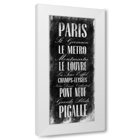 Paris White Modern Wood Framed Art Print by OnRei