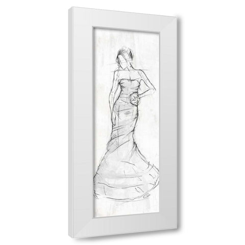 DRESS White Modern Wood Framed Art Print by OnRei