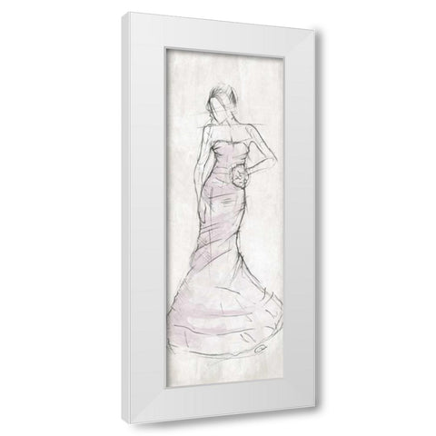 DRESS A White Modern Wood Framed Art Print by OnRei