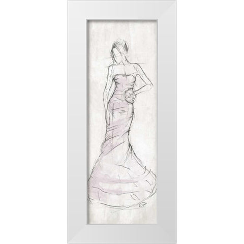 DRESS A White Modern Wood Framed Art Print by OnRei