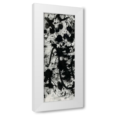 Splatter White Modern Wood Framed Art Print by OnRei