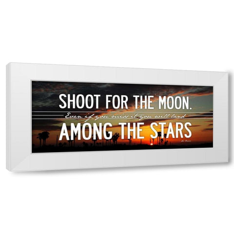 Stars White Modern Wood Framed Art Print by OnRei