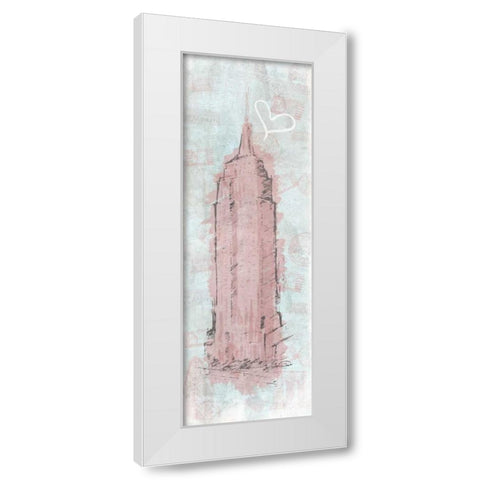 Romatic Empire White Modern Wood Framed Art Print by OnRei