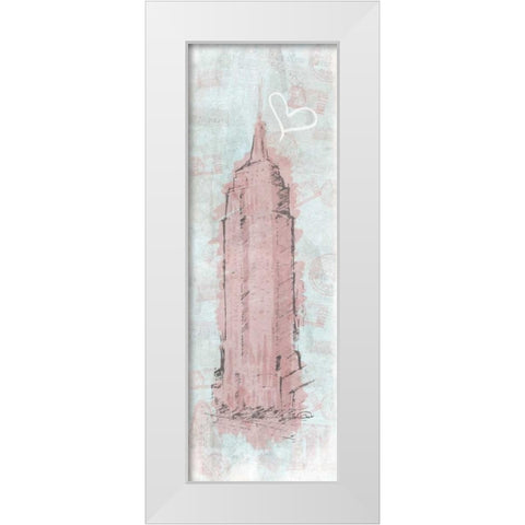 Romatic Empire White Modern Wood Framed Art Print by OnRei