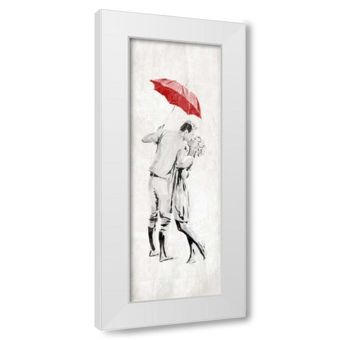 Romantic Couple White Modern Wood Framed Art Print by OnRei