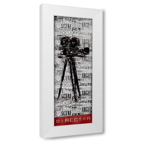 Director White Modern Wood Framed Art Print by OnRei