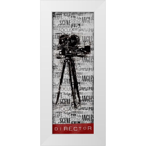 Director White Modern Wood Framed Art Print by OnRei