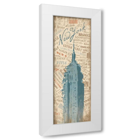 New York 19A White Modern Wood Framed Art Print by OnRei