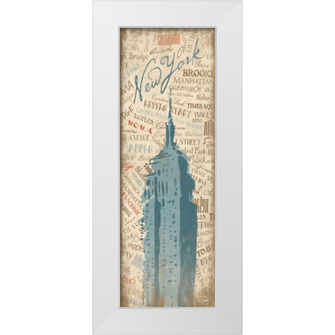 New York 19A White Modern Wood Framed Art Print by OnRei