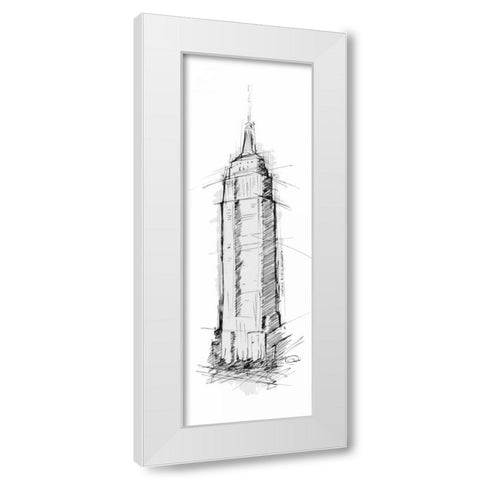 Empire White Modern Wood Framed Art Print by OnRei