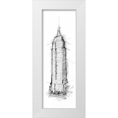 Empire White Modern Wood Framed Art Print by OnRei