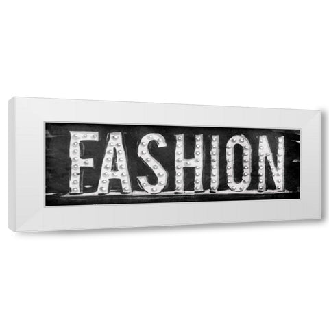 Fashion Sign White Modern Wood Framed Art Print by OnRei