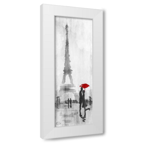 Eiffel Love White Modern Wood Framed Art Print by OnRei